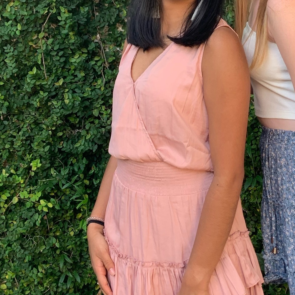 Pink Sleeveless Mini Dress